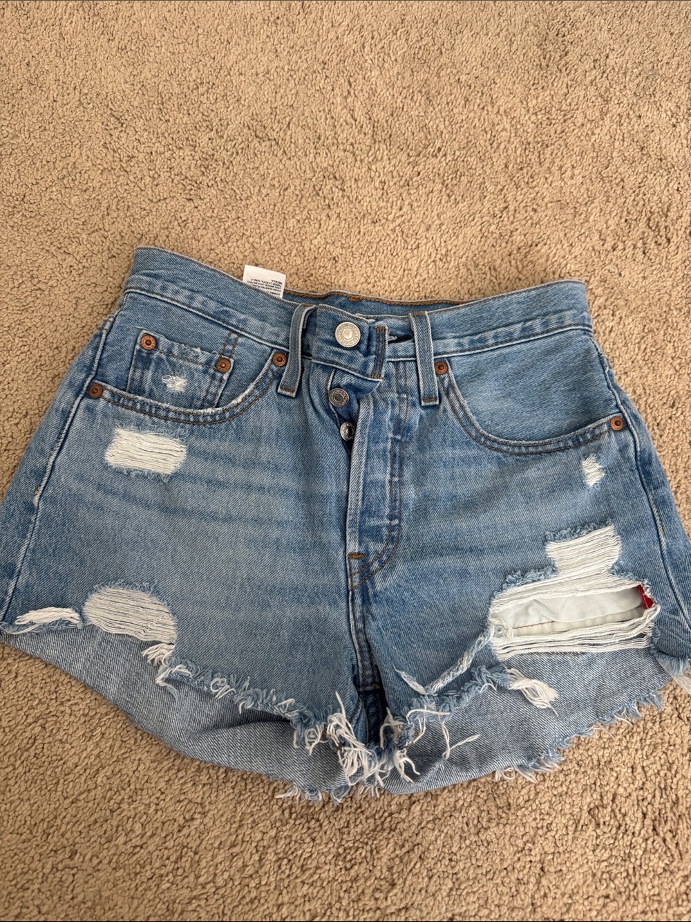 Levi Denim Shorts - Light Blue